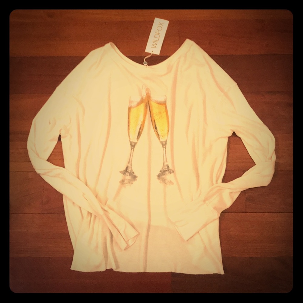 NWT Wildfox Champagne Oversized Henley